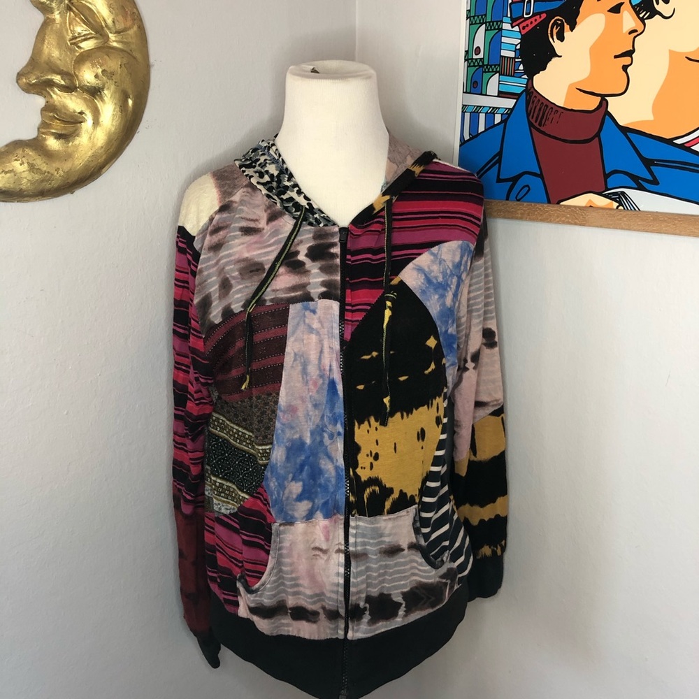 Boutique Patchwork Zip-up